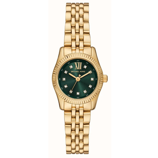 Womens Lexington (26mm) Green Dial Gold-Tone Stainless Steel MK4842