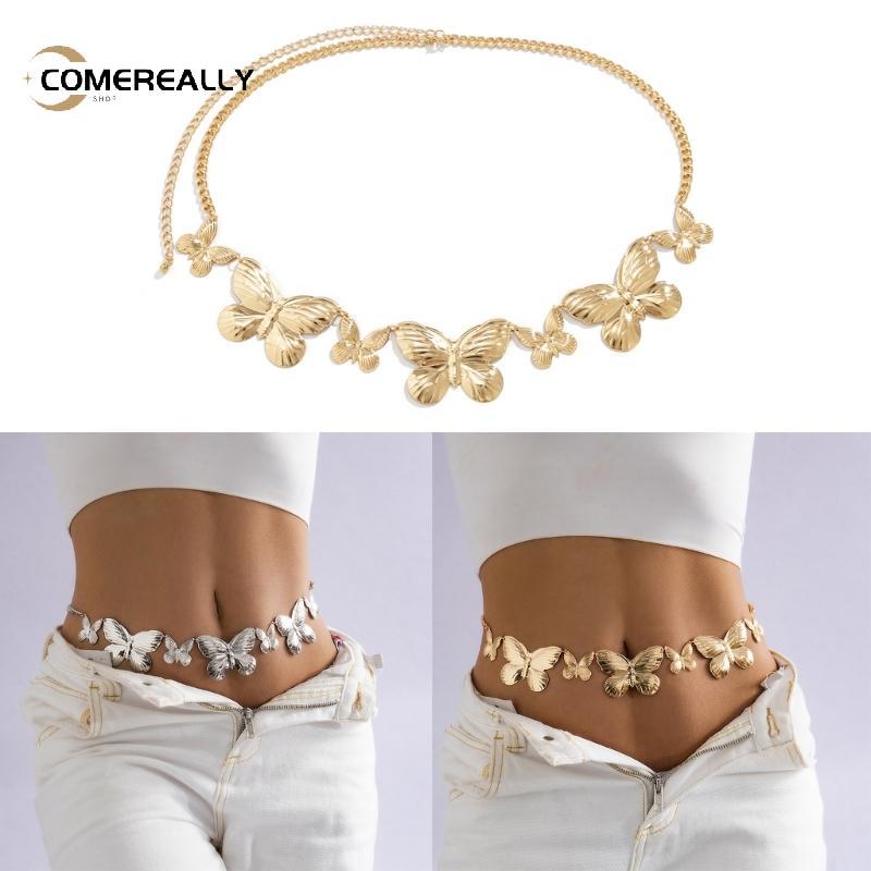 COME ชั้นเดียวผีเสื้อ Belly CHAIN ผู้หญิง Charm Belly CHAIN แฟชั่นผู้หญิงเครื่องประดับผีเสื้อ Charm 