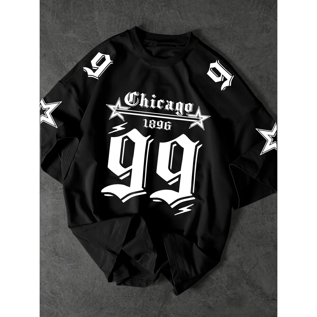 เสื้อยืดกราฟิก Vintage Star & Lightning 99