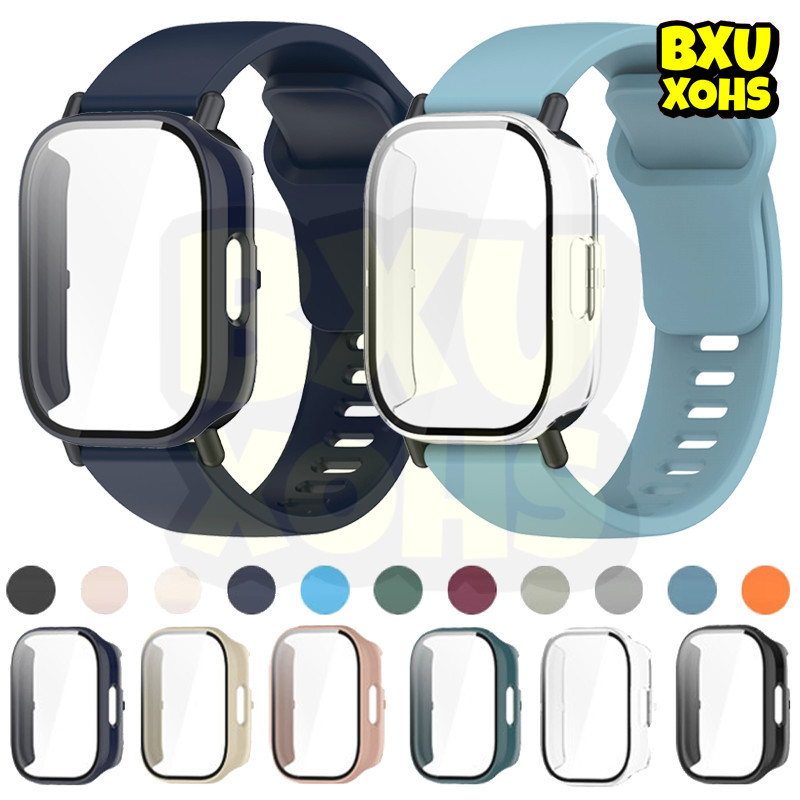 กรณีแก้วนิรภัยซิลิโคนสายรัด for Redmi Watch 5 Active/Redmi Watch 5 Lite คอมพิวเตอร์หน้าจอป้องกันยางแถบกันชนอุปกรณ์เสริม