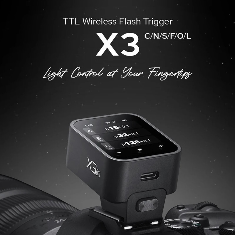 Godox X3C X3N X3S X3F X3O TTL แฟลชไร้สาย Speedlite Trigger Controller สําหรับ AD200 V1 TT600 TT685II