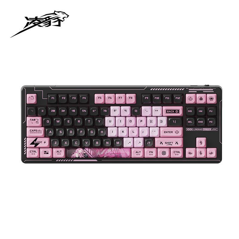 Lingbao K87PRO คีย์บอร์ดแบบกลไกที่กําหนดเองสามโหมด Lighthouse Streamer แกนการแข่งขันเกรดคีย์บอร์ด 87