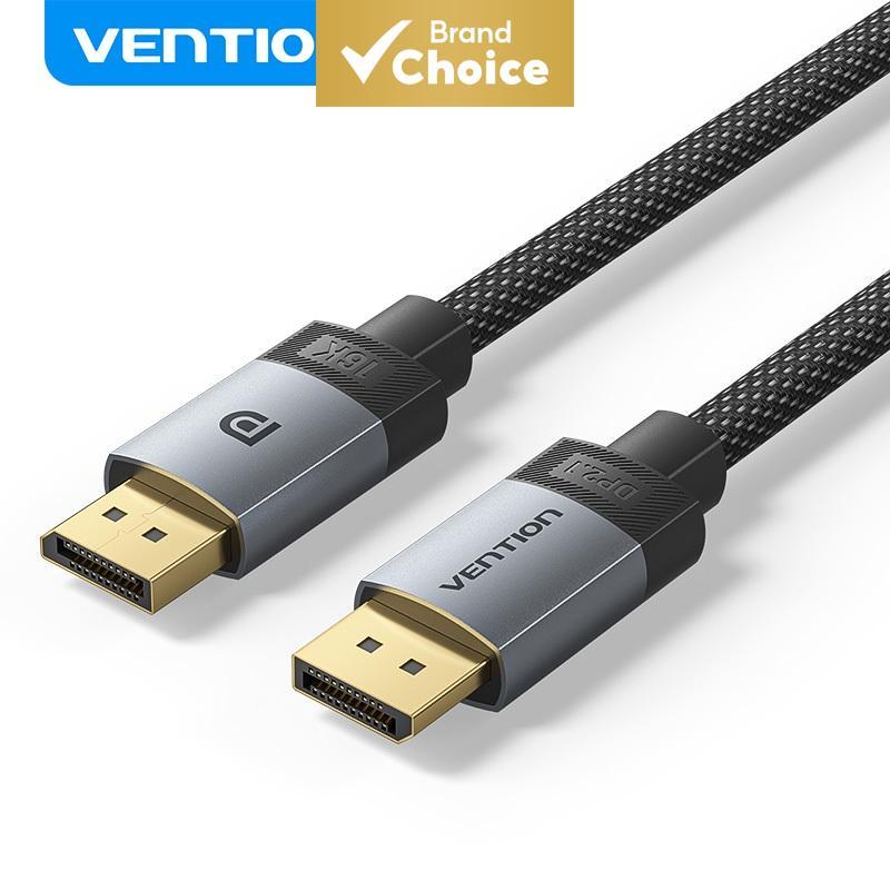 Vention DisplayPort 2.1 สาย 16K Ultra HD 80Gbps 240Hz สายเคเบิลสําหรับเล่นเกมสําหรับพีซีจอภาพ