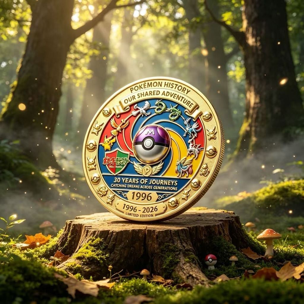 Pikachu 30th Anniversary Commemorative Coin Collection Crafts 1996-2026 Pokemon Commemorative Medal 