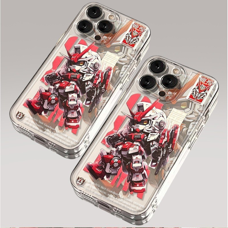 รวมทุกอย่างเคสโทรศัพท์นุ่มโปร่งใส Shock-Resistant ภาษาอังกฤษรุ่น Q Mecha ตัวอักษรเหมาะสําหรับ iPhone
