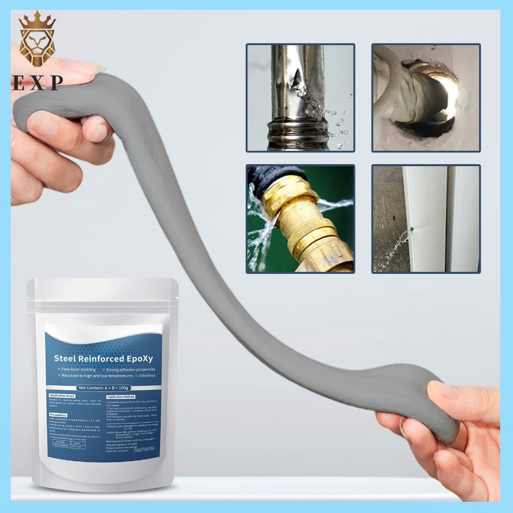[explosion1.th] 2 ชิ้น Dual-Part Epoxy Putty Stick กันน้ํา Crack Filler เติมโลหะกระเบื้องไม้เซรามิค