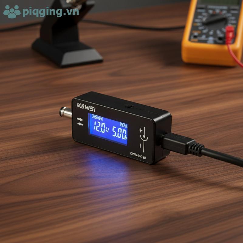 Piqging KWS DC28 0.96" TFT แอมป์มิเตอร์ดิจิตอลโวลต์มิเตอร์ 4-30V 0-12A Power Meter VN