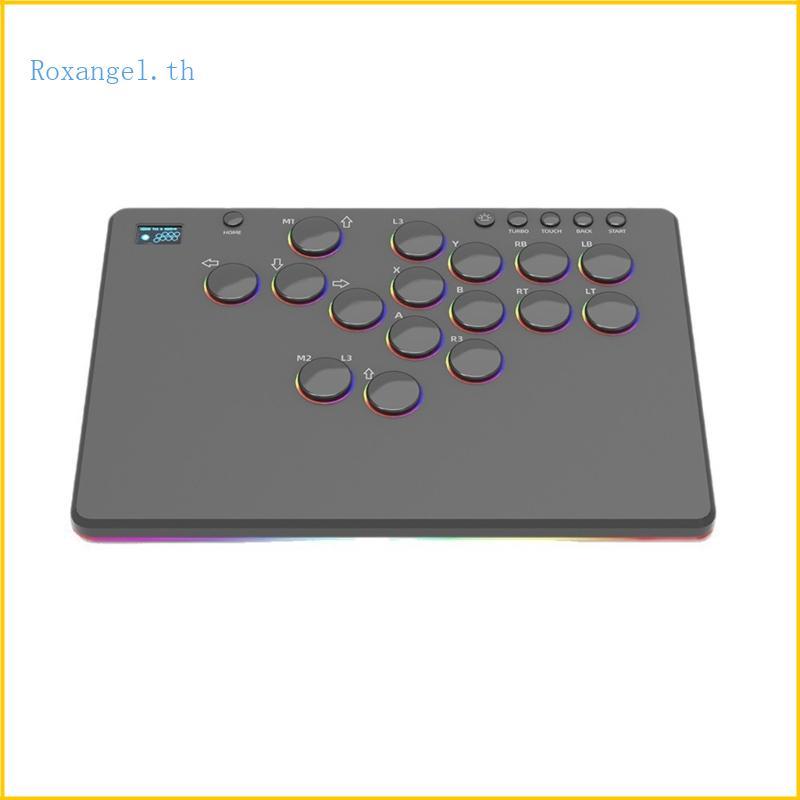 ROX Fight Stick สําหรับคอนโทรลเลอร์ PC กรอบโลหะปุ่มตอบสนองอย่างรวดเร็วเหมาะสําหรับคอมพิวเตอร์