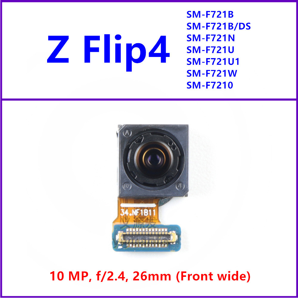 กล้องแฟ็กหน้า 10MP สําหรับ Samsung Galaxy Z Flip4 SM-F721B F721 F721U เปลี่ยน
