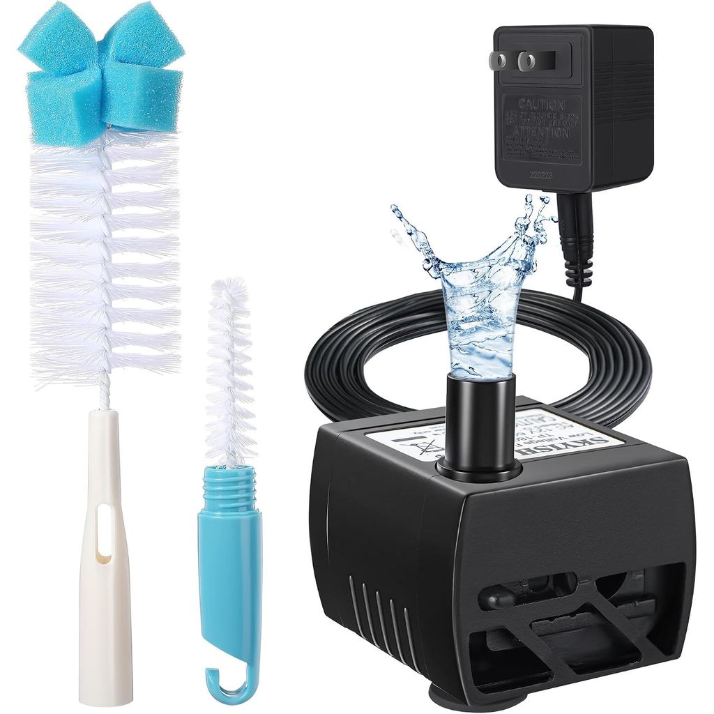 Dreyoo Pet Water Fountain Pump ใช้งานร่วมกับ PioneerPet Smartcat Fountain, 50 GPH 2W Cat Water Fount