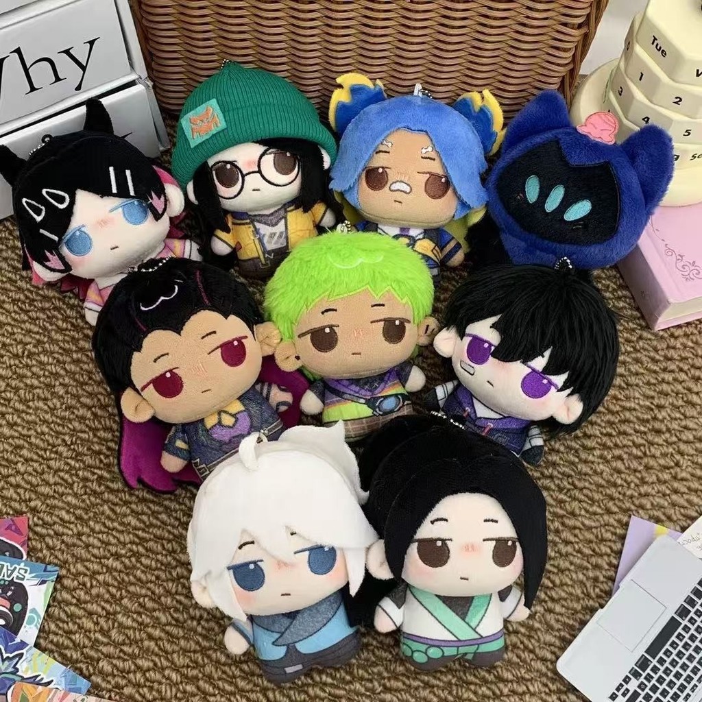 10 ซม. VALORANT ตุ๊กตาผ้าฝ้ายตุ๊กตาพวงกุญแจ Jett Reyna การ์ตูนตุ๊กตาจี้คอสเพลย์เกมแฟนคอลเลกชันของขวั