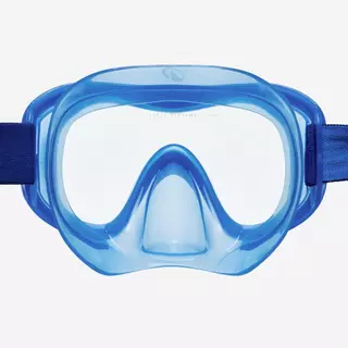 Decathlon Adult Anti-Fog Mask Snorkel Set ชุดหน้ากากดำน้ำตื้นกันฝ้าและท่อหายใจ Dry Top สำหรับผู้ใหญ่ รุ่น 100 - Blue