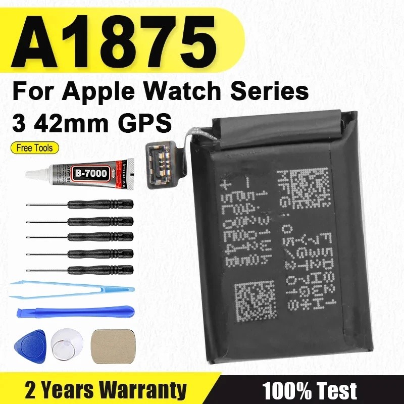 A1875 GPS รุ่นแบตเตอรี่จริง 342mAh สําหรับ Apple Watch Series 3 42 มม.Series 3 GPS A1875 iWatch Bate