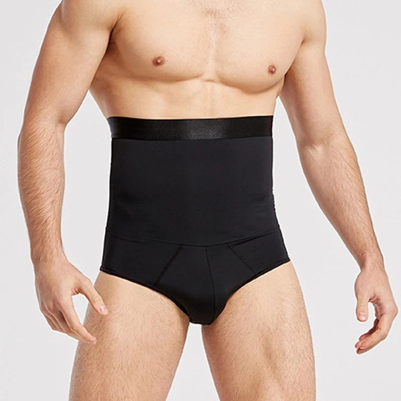 ผู้ชายสูงเอว Shapewear กางเกง Tummy Control กางเกงขาสั้น Body Shaper การบีบอัด BoxerUnderwear