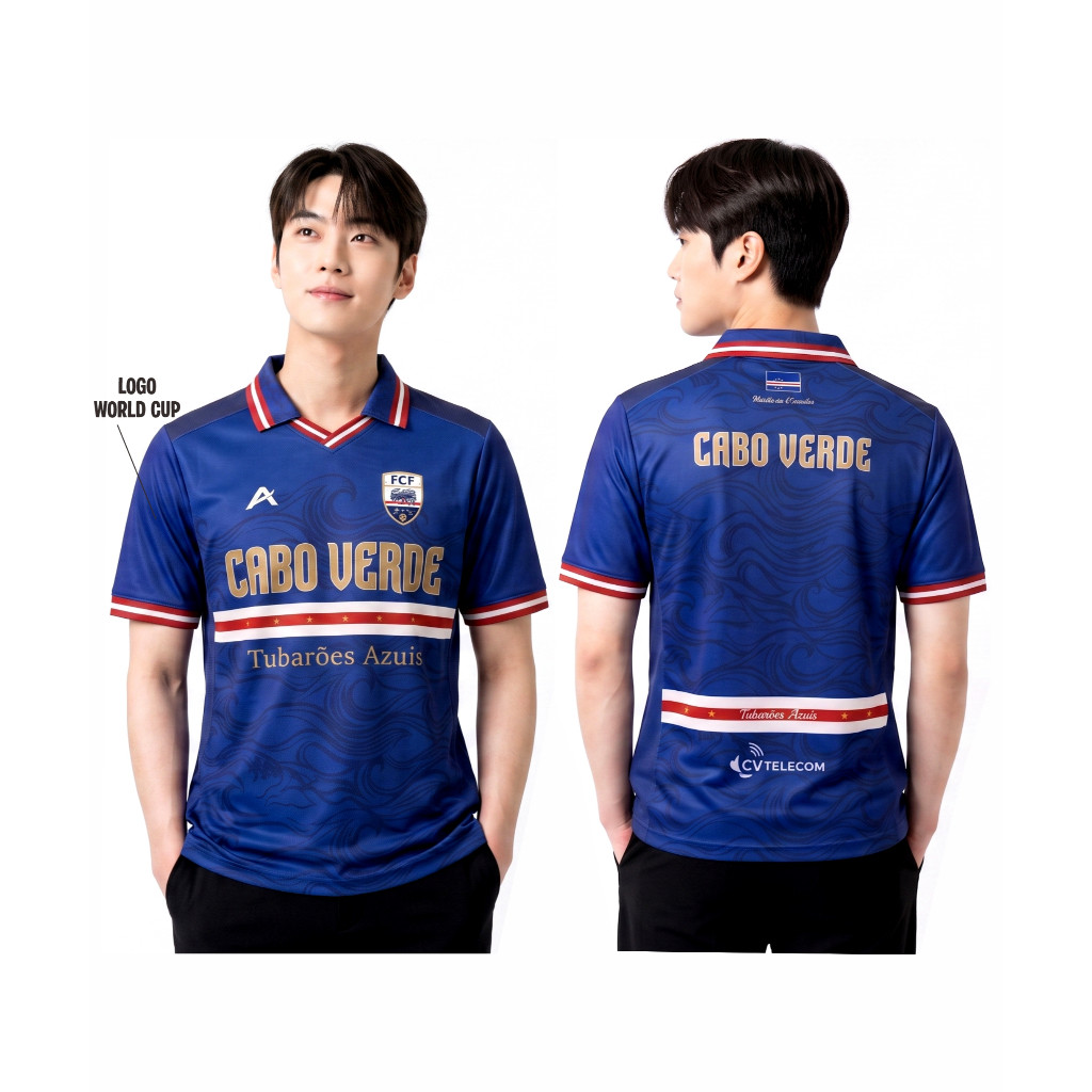 Cabo Verde Vintage Collar Pildun 2026 Dryfit เสื้อผู้ใหญ่