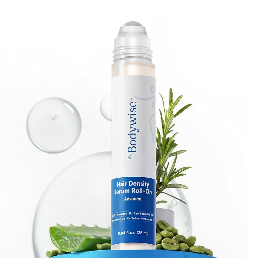 BeBodywise Hair Growth Essence Roll-On-5% Saw Palm, 3% Rosemary Oil ส่งเสริมการเจริญเติบโตของเส้นผม,