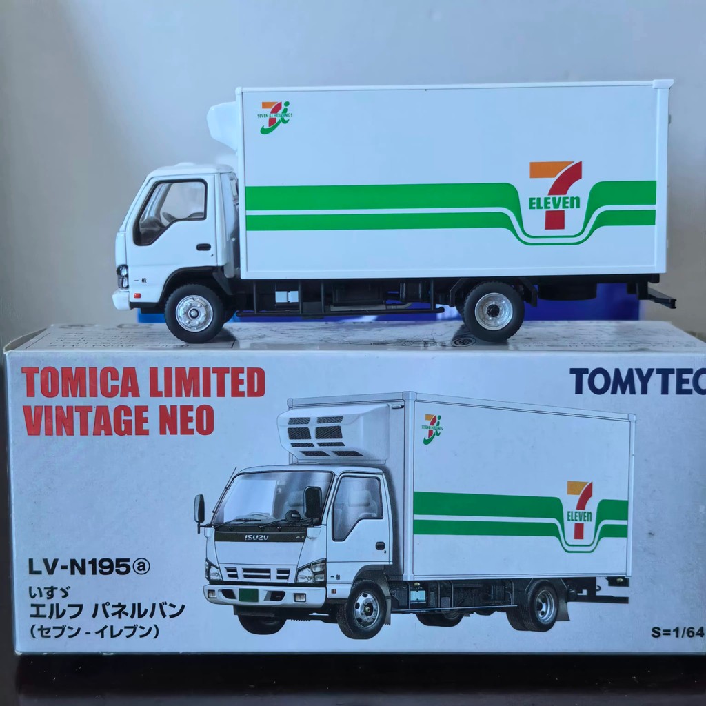 LV-n195a TOMYTEC TLV ISUZU 711 1/64 รถดีกล่อง Good Suzuki 711 ภาพวาด tomica limited vintagetomytecto