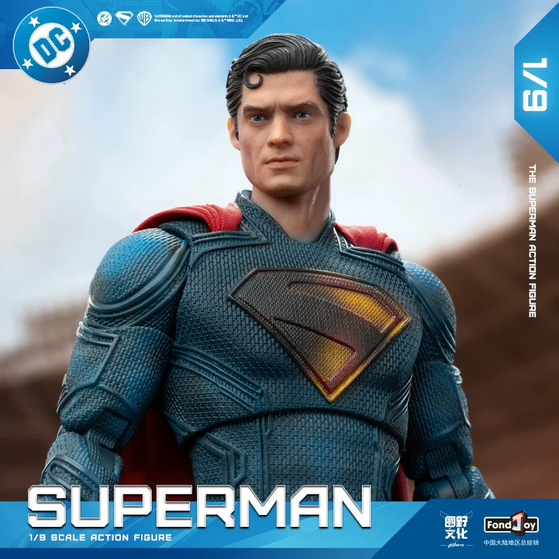 FondJoy Fanle Battle Damaged Version Superman DC ตุ๊กตาตกแต่งรูปของเล่นผลิตภัณฑ์สําเร็จรูปชุดของขวัญ