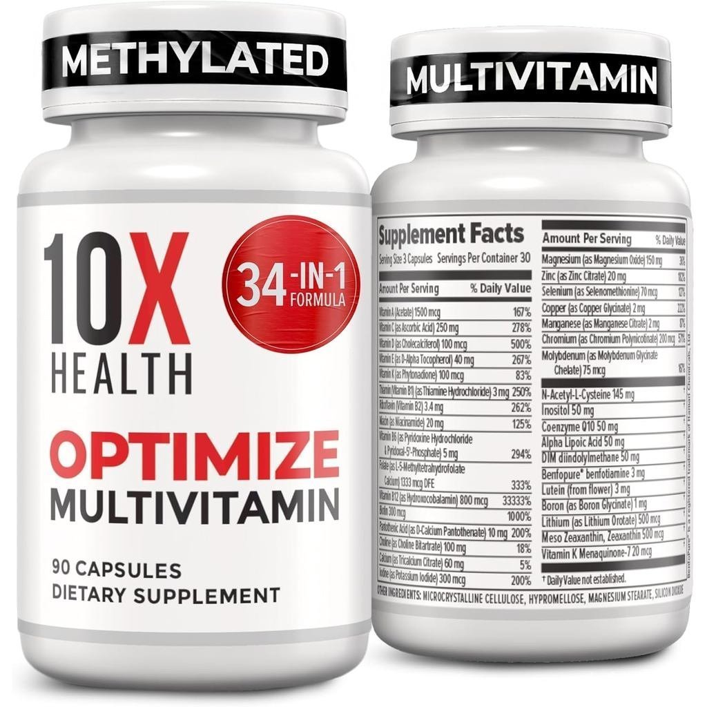 10X Health Methylated Multivitamin - 90 แคปซูล
