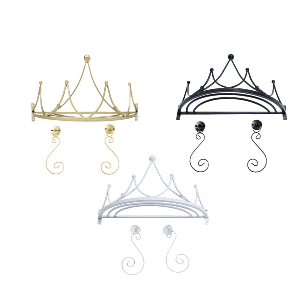 [Whgirld8] Crown Bed Canopy Frame Princess Bed Canopy Stand Metal Wall Mount Cute Children Room Deco
