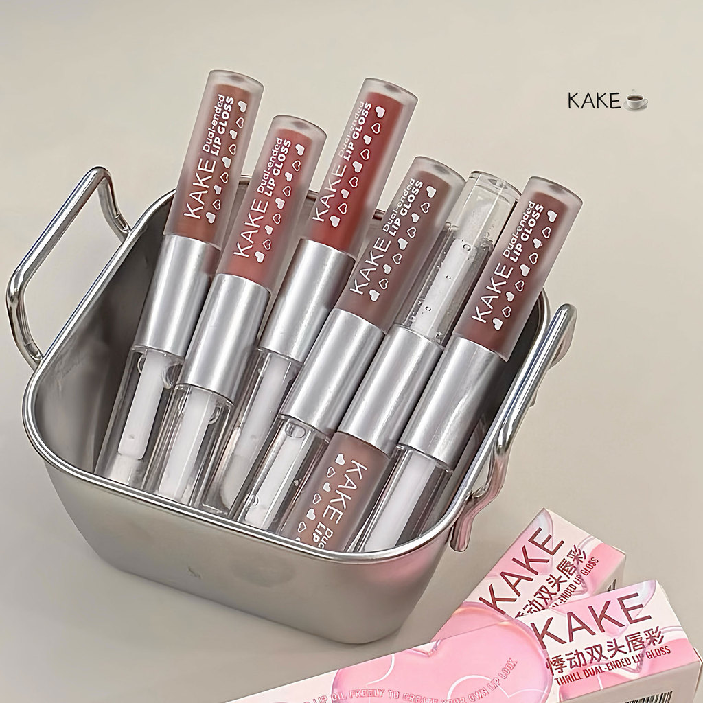 Low Nude Mud Saturated Lip day Glaze Thrilling Lip Matte Oil Head Gloss ลิปกลอสสองสีลิปสติกขายร้อน k