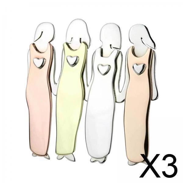 [Viocee] 2-6pack Sisters เข็มกลัด Pin แฟชั่นหรูหราน่ารัก Sisters Badge สําหรับเสื้อคาร์ดิแกน