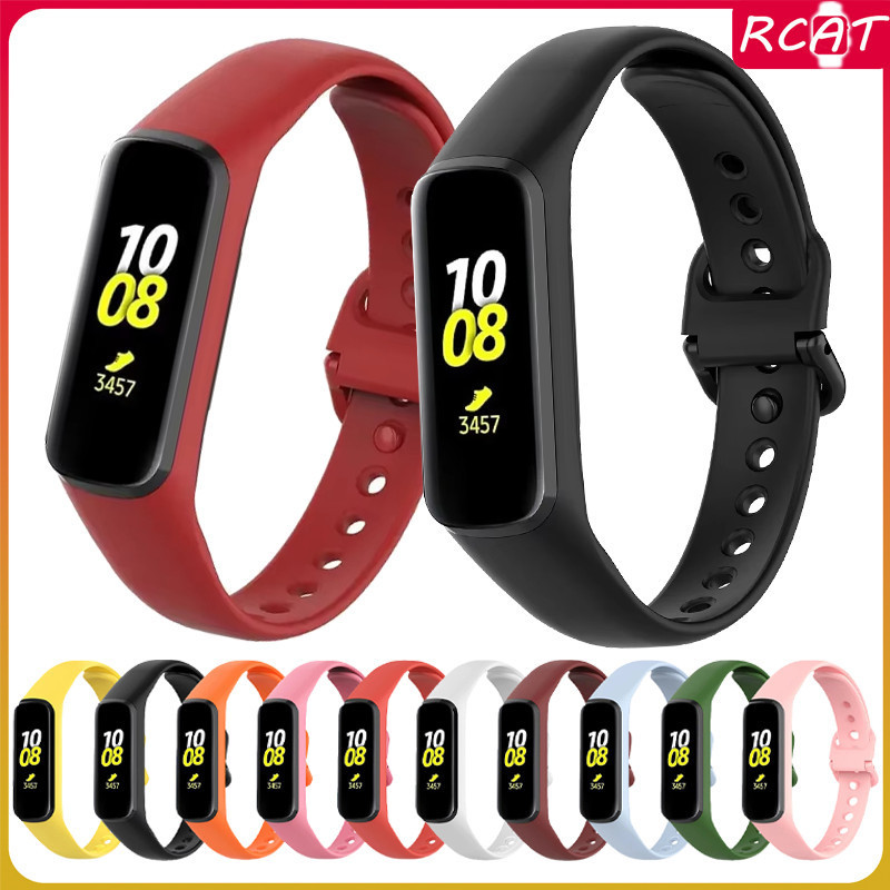 สายยางซิลิโคน for Smartwatch Samsung Galaxy Fit 2 กีฬาอ่อนหน้าจอป้องกันฝาครอบเปลี่ยนวงอุปกรณ์เสริม for Samsung Fit 2