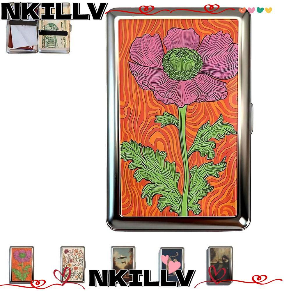 NKILLV Vintage Card ,วัสดุโลหะอเนกประสงค์การออกแบบโลหะ,Elegant Multi-function Vintage-Style Easy Sna