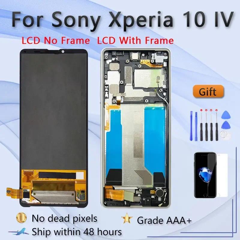 SONY 6.0 "OEM LCDสําหรับSony Xperia 10 IV XQ-CC54 XQ-CC72 จอแสดงผลTouch Screen Digitizer Assemblyสํา