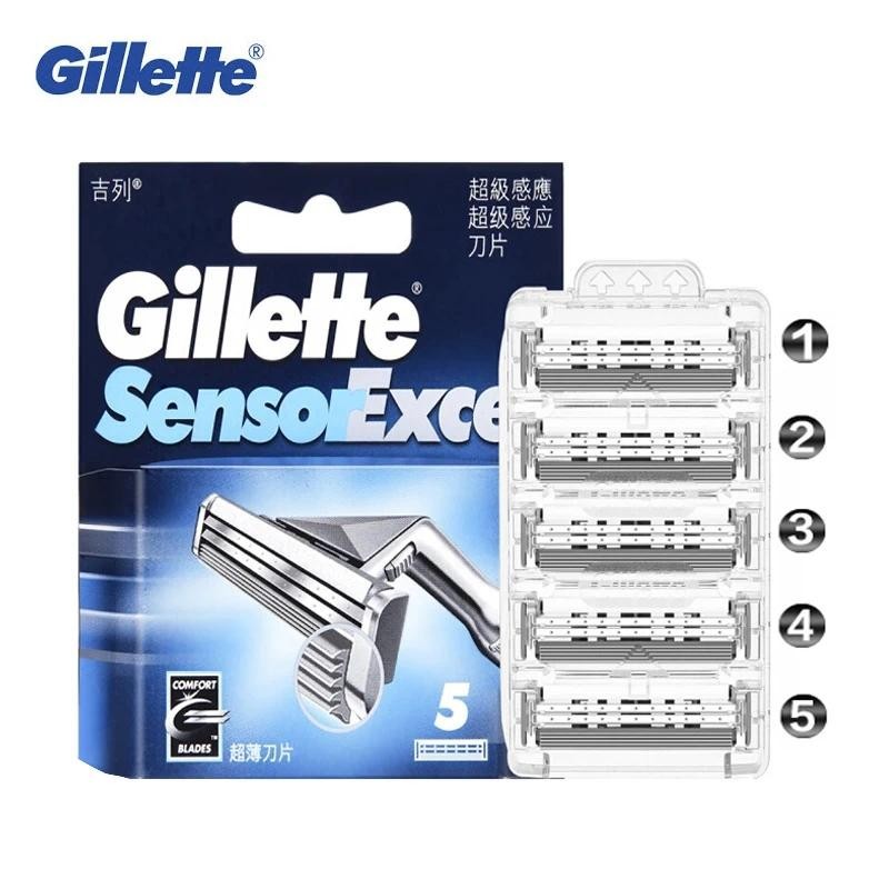 10PCS เซ็นเซอร์Gillette VECTOR 3 Excel มีดโกนใบมีดใบมีดโกนหนวด Double Layer