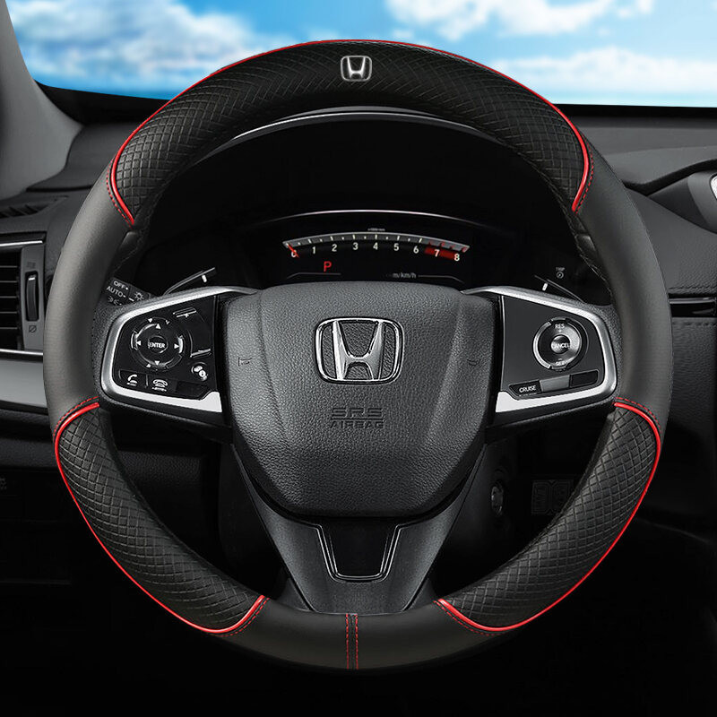 Honda หนังพวงมาลัยรถสําหรับ Honda Odyssey Brio Crider Accord Freed Jazz City Civic Fit HRV CRV WRV อ