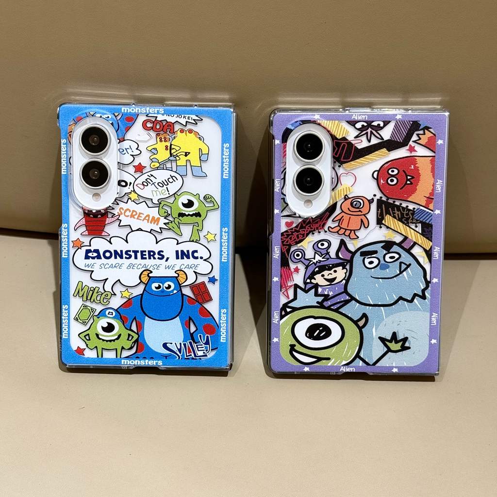 Samsung/Z Fold8 Wide/7/6 โปร่งใสรวมทุกอย่างเคสโทรศัพท์กันกระแทกแบบแข็ง zfold5/4/3 เคสป้องกันการ์ตูน