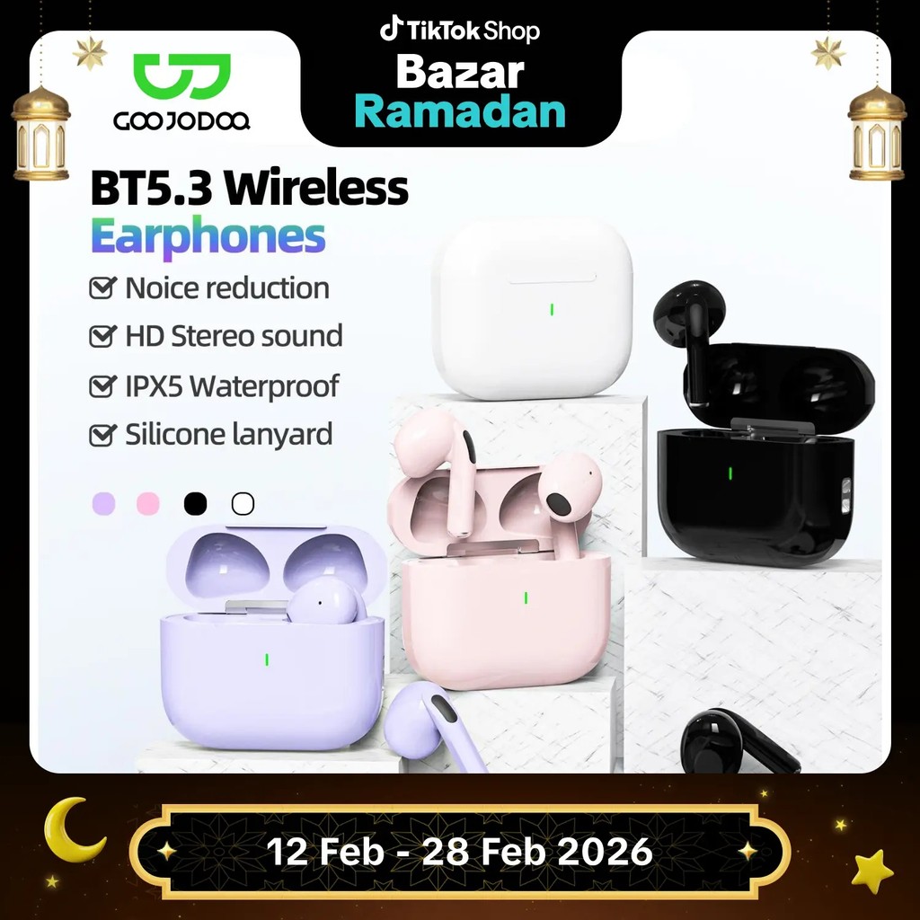 GOOJODOQ x NAILOONG Limited Edition |   J201 หูฟังบลูทูธไร้สาย Fon Telinga |   หูฟัง EarPods พร้อมไม
