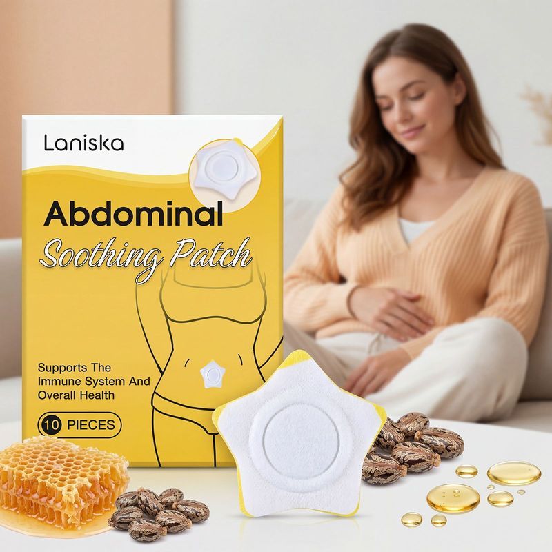 พร้อมสต็อก Abdomen Care Patch Castor Seed Mild Ingrine Care Abdomen Daily Body Care Abdomen Patch 08