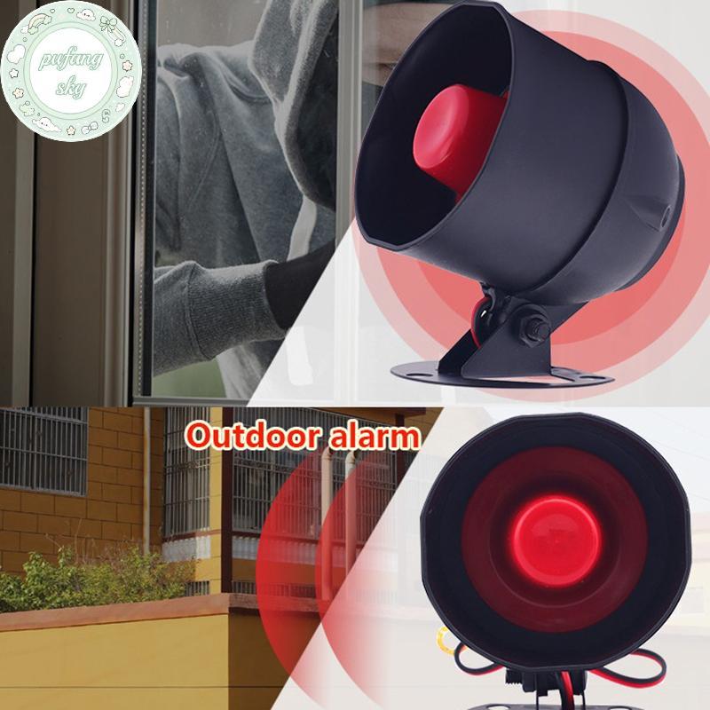PUSKY WiFi Siren Alarm System Wireless Loud Sound Alert Siren Kit Smart Life Siren เข้ากันได้กับ Hom