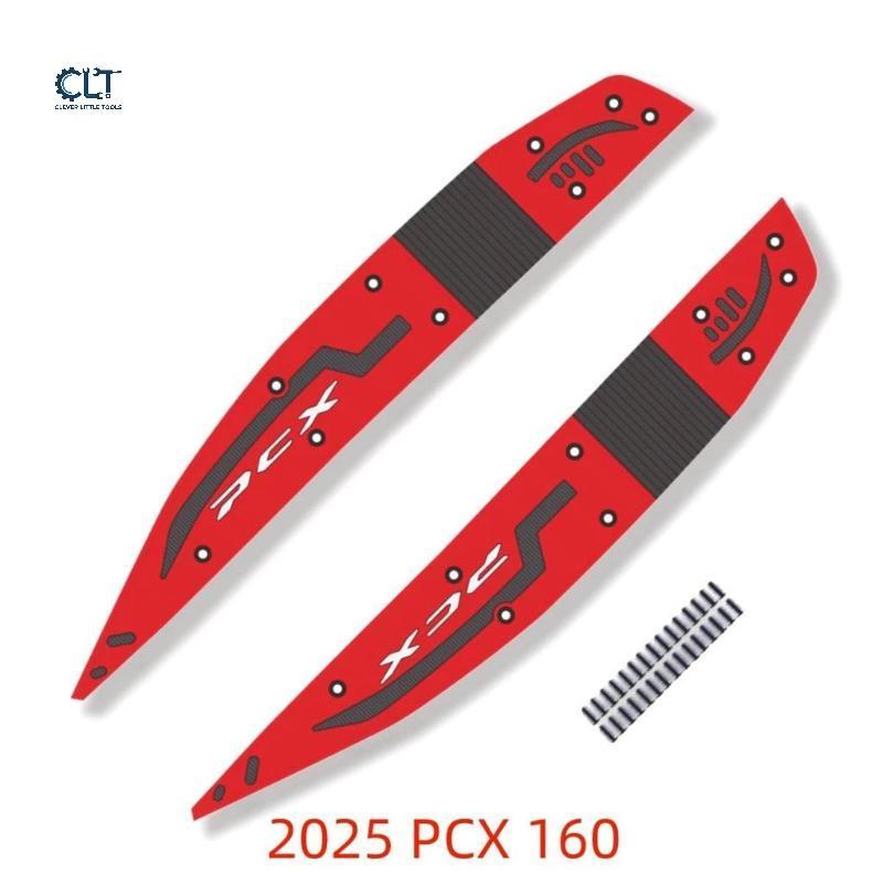 แผ่นรองเท้า PCX160 2024-2025แผ่นรองเท้ามีหลายสีกันลื่นที่วางเท้ามอเตอร์ไซค์