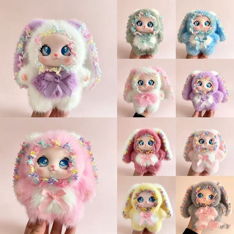 พร้อมสต็อก~2026 Loli Rabbit Big-Eared Rabbit ตุ๊กตาตุ๊กตาตุ๊กตาจี้ลูกไม้ไวนิลของขวัญ 0817
