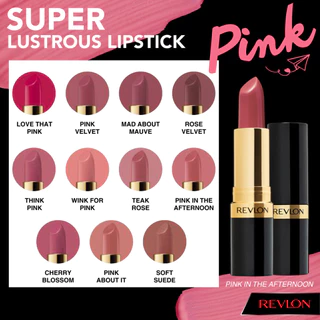Revlon Super Lustrous Lipstick เรฟลอน ซุปเปอร์ลัสทรัส ลิปสติก (ลิปสติกเรฟลอน,ลิปสติก)