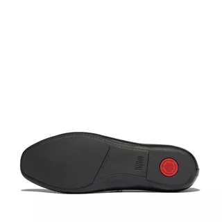 FITFLOP DELICATO PEARLS-AND-CRYSTAL รองเท้าทรงบัลเล่ต์ผู้หญิง รุ่น A0Q-001 สี BLACK