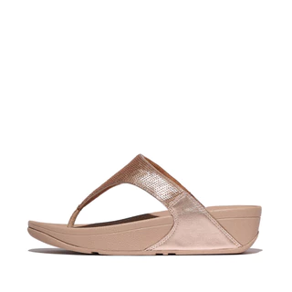 FITFLOP LULU SEQUIN TOE-POST SANDALS รองเท้าแตะแบบหูหนีบผู้หญิง รุ่น JF3-B41 สี BEIGE