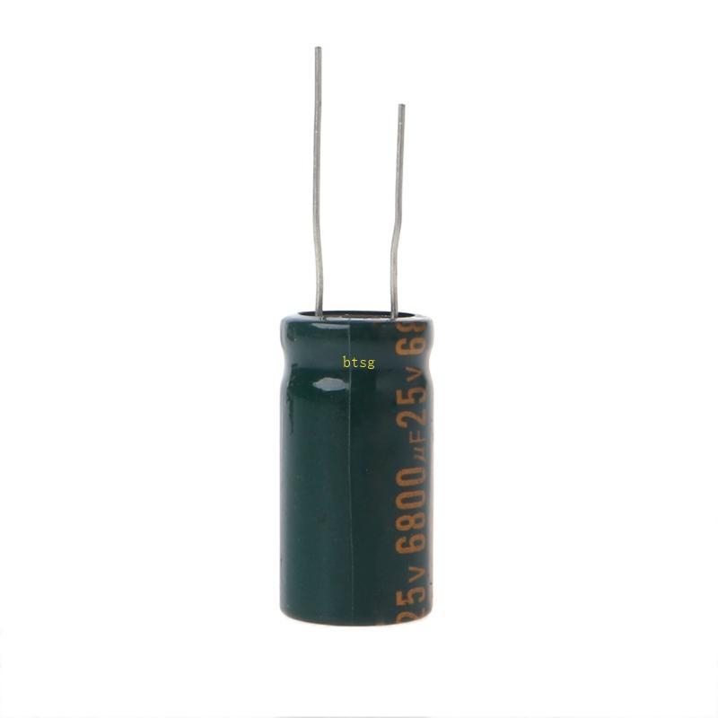 Btsg 25V 6800uF Capacitance Electrolytic Radial Capacitor ความถี่ต่ํา ESR