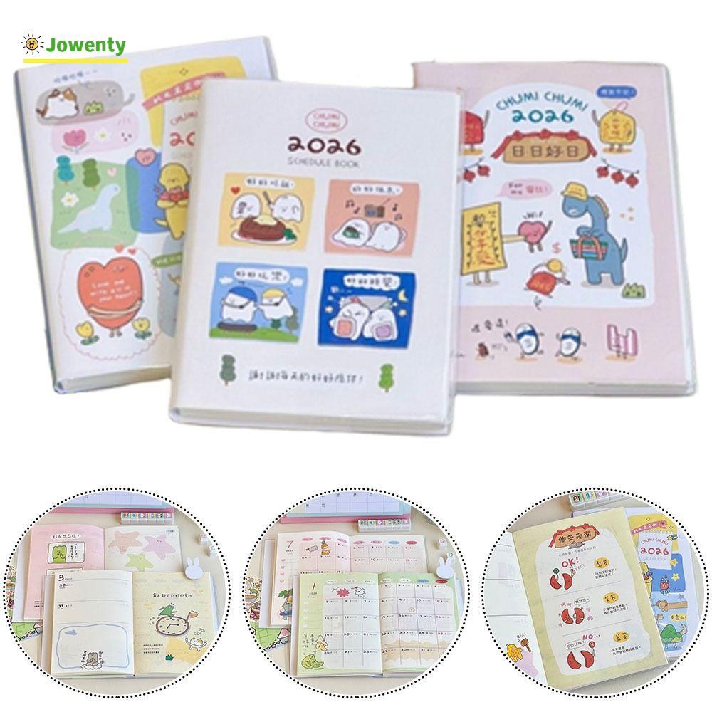 สมุดโน๊ตนักเรียน JOWENTY ที่จะทํารายการด้วยปฏิทิน 2026 Planner การ์ตูน B6 Daily Planner นักเรียน