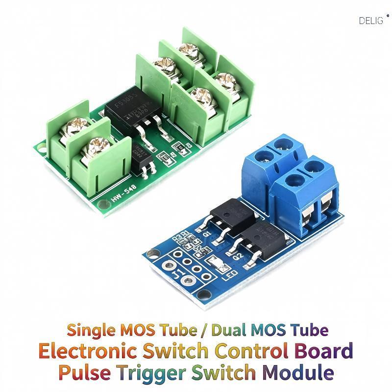 DELIG> Pulse Trigger DC Control MOSFET Switch บอร์ดควบคุมประสิทธิภาพสูงสําหรับวิศวกรรมไฟฟ้าการสอนการ