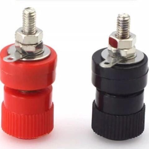 Terminal 4MM Banana Socket Speaker Power Terminal เครื่องเชื่อมอินเวอร์เตอร์ JS-999B Screw Cap