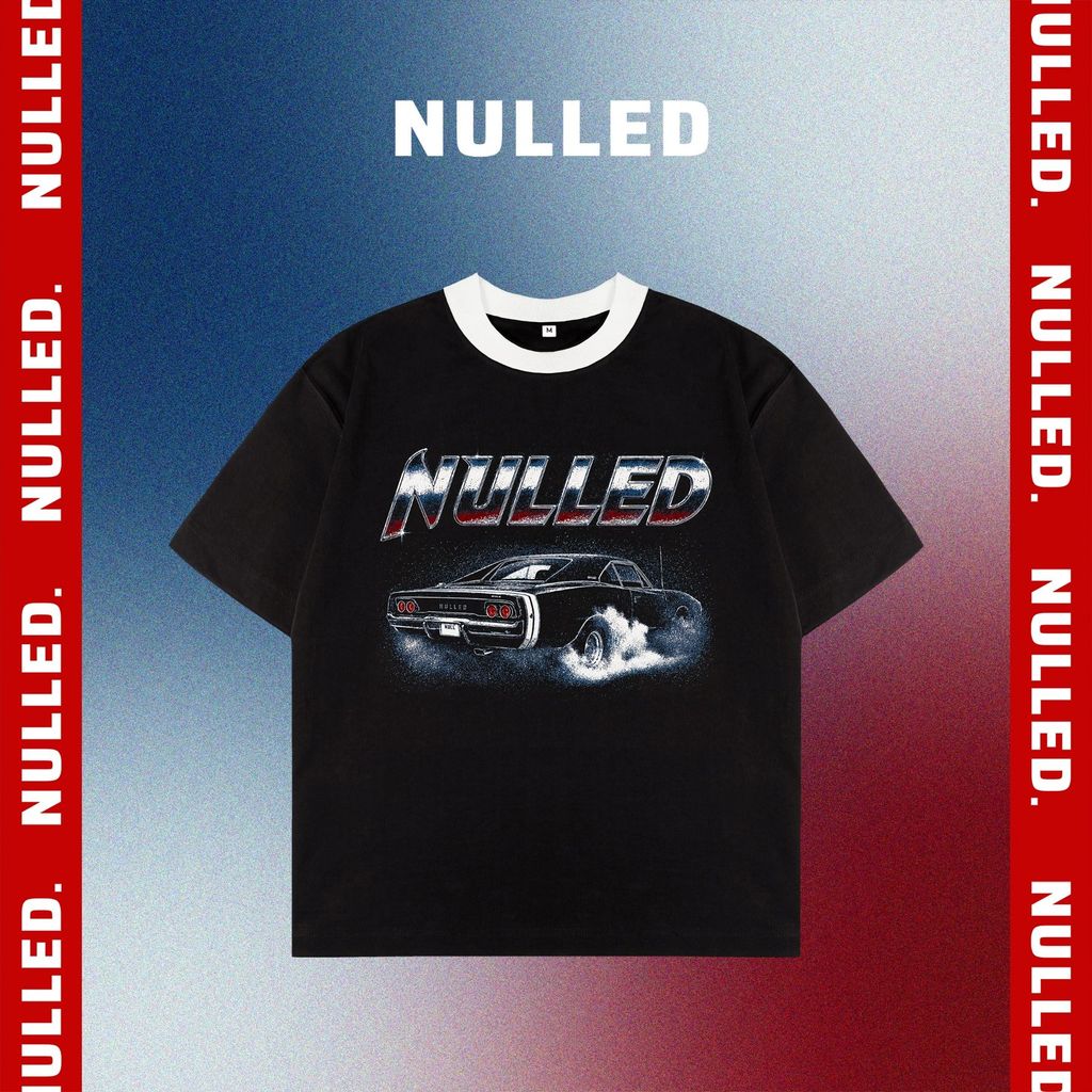 NULLED Speed Racing Tee เสื้อยืดคอขาวทรงกล่องสําหรับผู้ชายและผู้หญิง | N-T3102-HC-T7-DVT