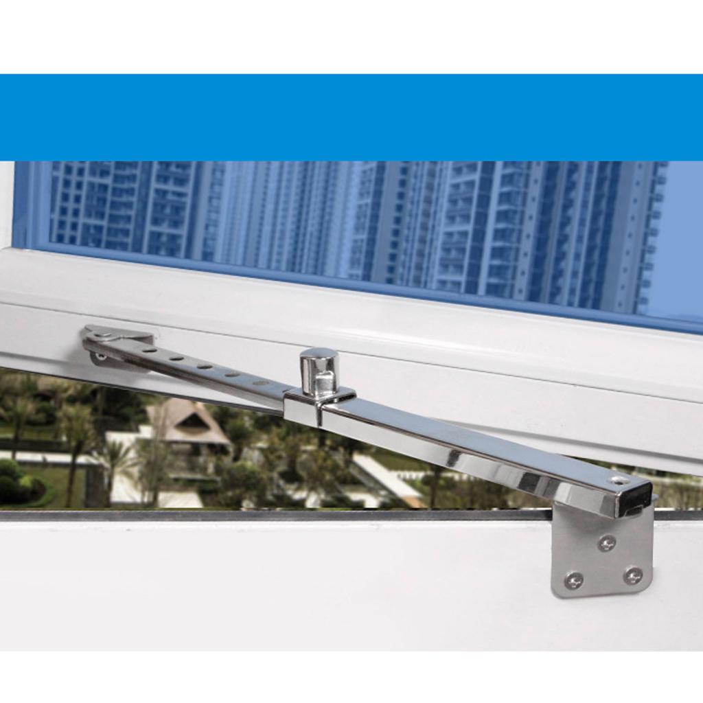 Casement บานพับหน้าต่างอลูมิเนียมอัลลอยด์ความปลอดภัยสําหรับ Home ภายนอก Push Open Brace (ประเภท 02)