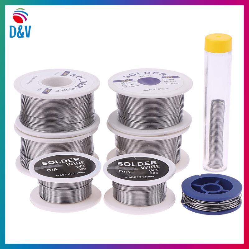 D&V 8g 15g 30g 50g 100g 0.8mm 1.0mm บัดกรีดีบุกลวดดีบุก Melt Rosin Core Soldering Wire Roll No-clean