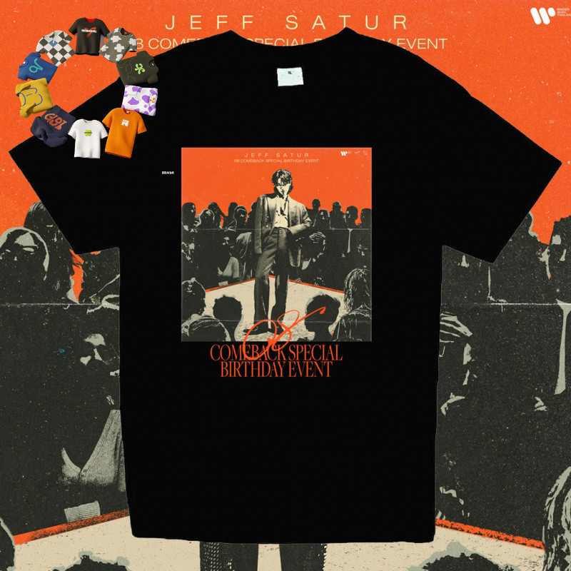 เสื้อยืดคอกลมลาย Jeff Satur Birthday Concert สินค้าแฟนคลับ สไตล์วินเทจสำหรับคนรักศิลปินไทย