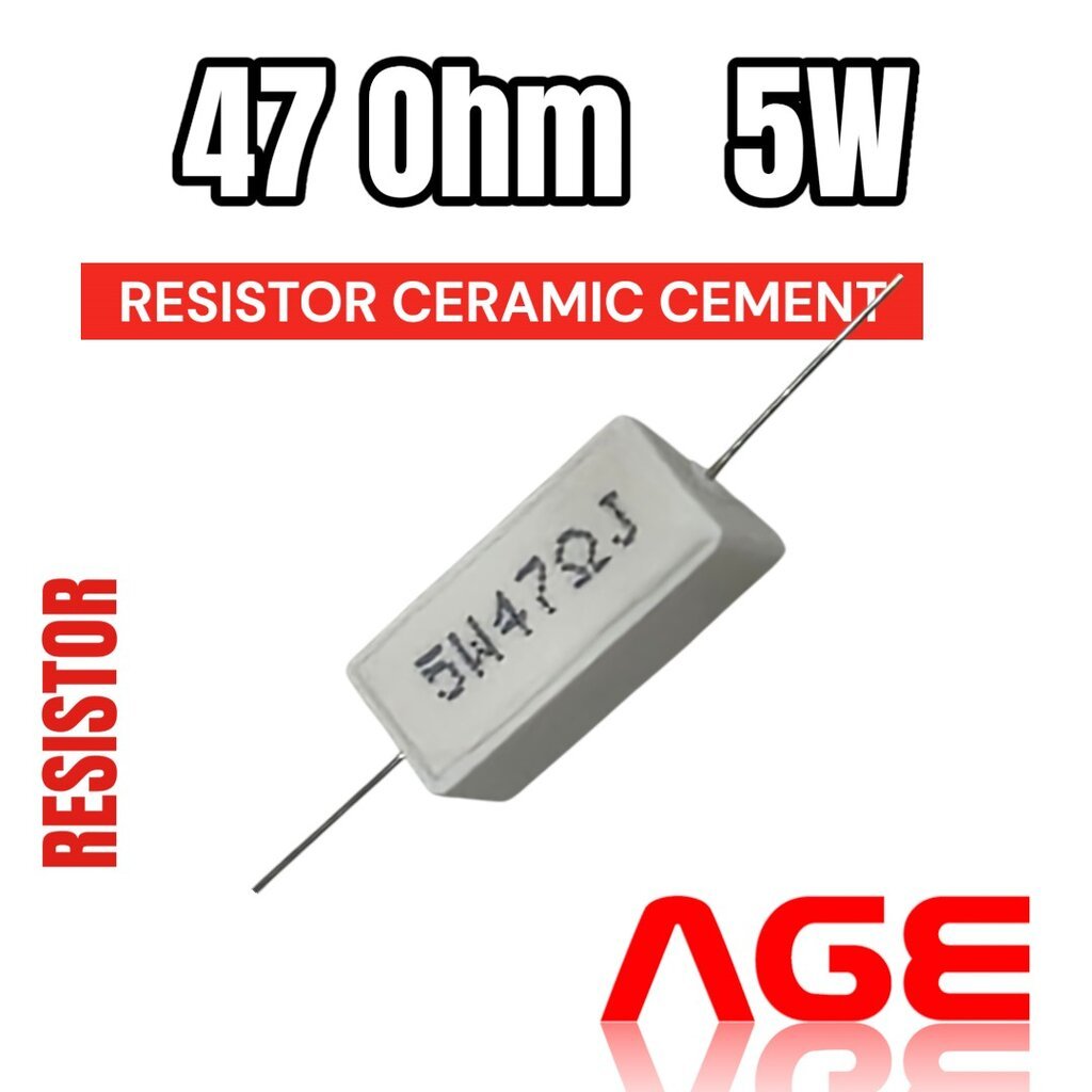 47 Ohm 5W Ceramic Resistor
