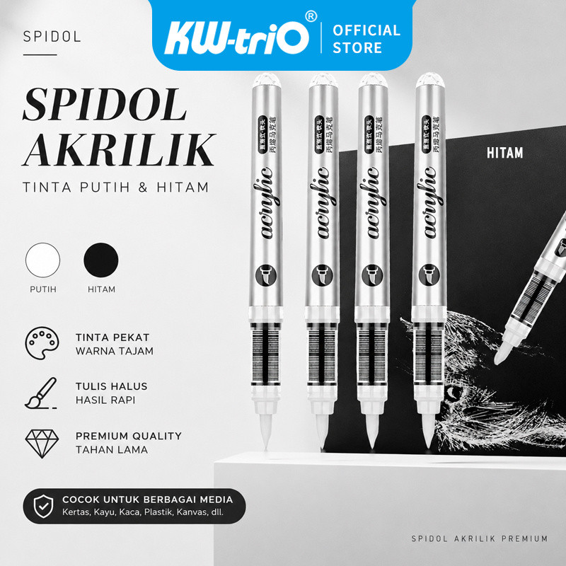 Grasp Acrylic Marker Single สีดําและสีขาวสี Crayon Line Thickener Code